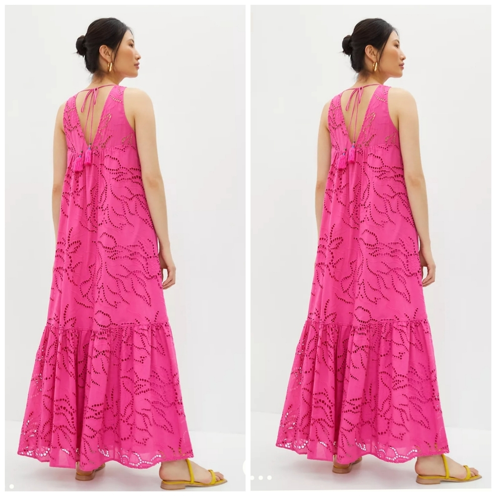 Maeve Belrose Eyelet Maxi Dress - Picture 3 of 7